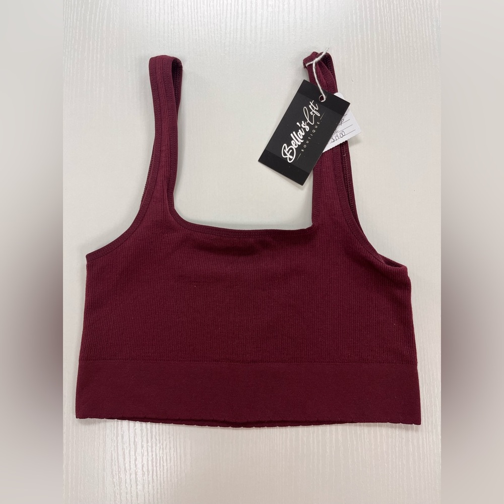 Maroon cropped tank